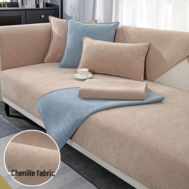 Four Seasons Universal Non-Slip Chenille Sofa Cushion & Backrest Cover - 2025 New Style