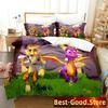 Kreslený Spyro Reignited Trilogy Povlečení Přikrývka Ložní souprava Povlak na přikrývku Povlak na polštář Přikrývka King Queen Size Chlapci Dospělí