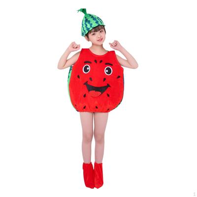 Kinder Wassermelonen Kostüm Cartoon Verkleidung für Rollenspiel Party Bühnenauftritt