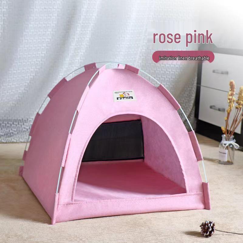 All-Season Breathable Pet Tent with Cool Mat S: 36x36x28