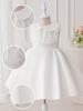 Flower Girl Princess Dress For Weddings Summer Kid Formal Bow Long Gown For School Evening Party Children New Year Cloth L6021