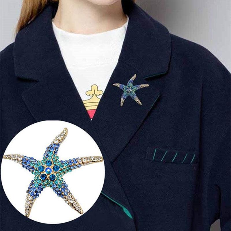 Fashion Starfish Brooch Pin Pendant Brooches for Women