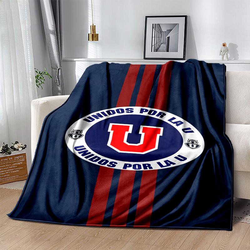 Universidad De Chile Flannel Blanket Soft All-Season Throw, Design for Camping, Car Travel, Hiking Sofa, Bed, Office Perfect Gift for Parties