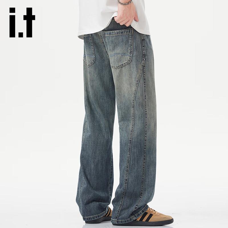 Izzue IT Men's Gradient Straight-Leg Jeans