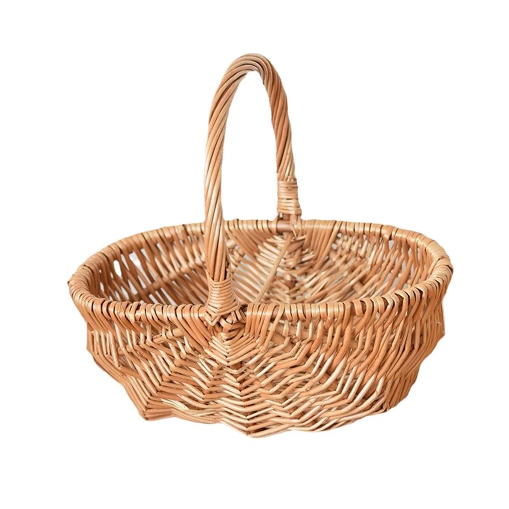 Brukervennlig Naturflettet Kurv Bærbar Og Pustende Perfekt For Pikniker Utflukter Og Hjemmeoppbevaring Av Frukt Og Grønnsaker