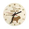 Shar Pei - Clock with Dog, Wooden Clock with Engraving, Personalised Clock by