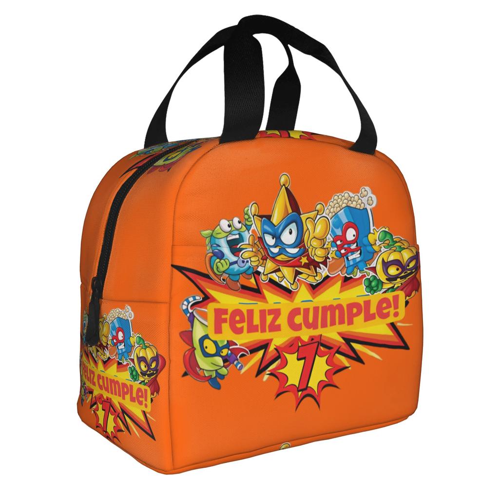 Custom S-Super Z-Zings Cartoon Insulated Lunch Bag for Camping Travel Game Waterproof Thermal Cooler Lunch Box Women Men