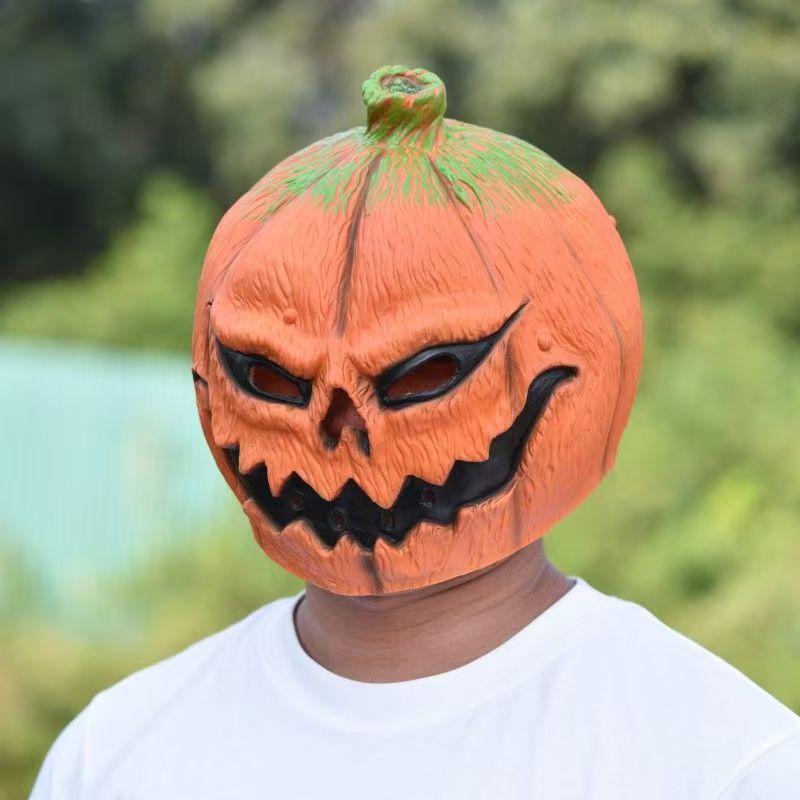 Halloween Latex Full Head Mask for Adults & Kids Pumpkin, Animal, Fox, Panda, Monkey Character Cosplay Costume Accessory