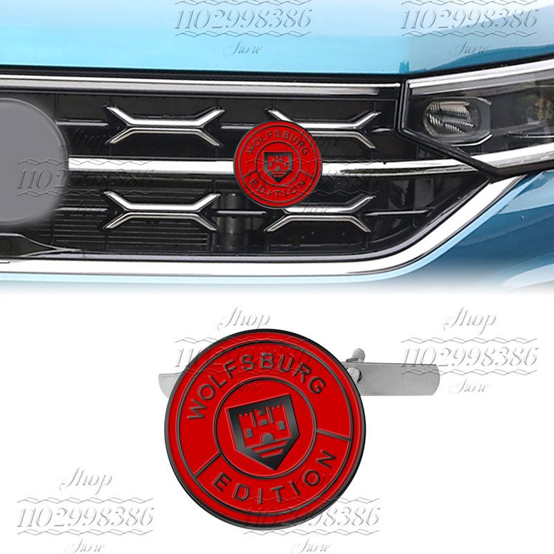 3D Metal Wolfsburg Edition Logo Front Grill Emblem Sticker For Golf Mk5 VW Passat Jetta Tiguan Polo Rear Trunk Side Fender Decor