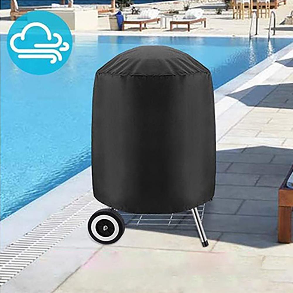 Waterproof Bbq Grill Cover Waterproof Round Charcoal Grill Cover with Drawstring for All-weather Protection Tear for Outdoor