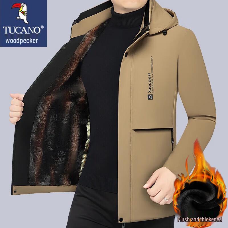

TUCANO Men s Thick Hooded Padded Jacket L