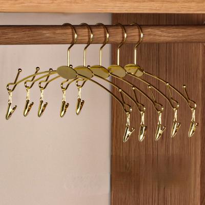 Metall Unterwäsche BH Ständer, Gold Langlebig Mode Erwachsene Kleiderbügel Haken, Dessousladen Ausstellungsbügel mit Clips, 5/10 Stück