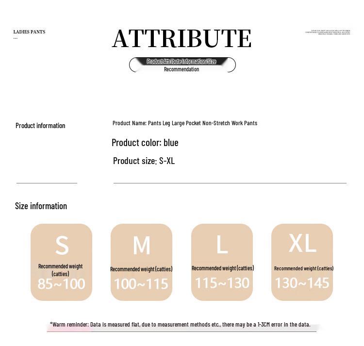 Handu Yishe Women's High-Waist Loose Fit Denim Cargo Pants