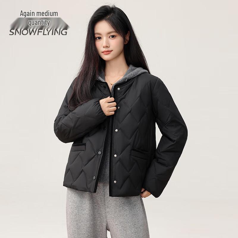 SNOWFLYING Women's Lightweight Crew Neck Down Jacket
