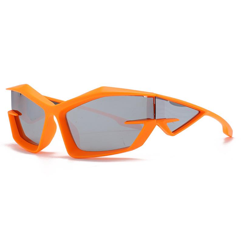 Trendige Punk-Sonnenbrille Damen Futuristische Spezialförmige Brille Herren Personalisierte Winddichte Brille Sonnenbrille