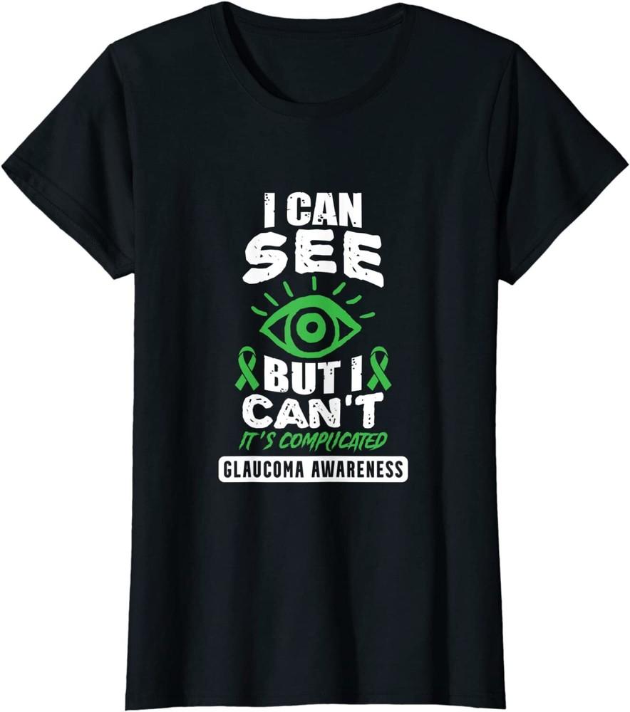 Survivor Ribbon Warrior Glaucoma Awareness Ladies  Crewneck T-Shirt Unisex T-Shirt XL