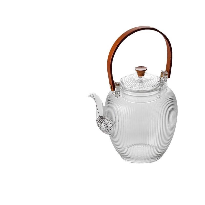 1000ml High Borosilicate Glass Teapot with Wooden Handle