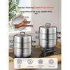 KOBACH 30cm 3-Layer 304 Stainless Steel Steamer Pot