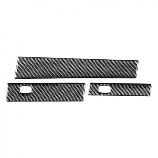 Carbon Fiber Co-pilot Water Cup Holder Trim Strip For BMW E60 5 Series 2004 -10