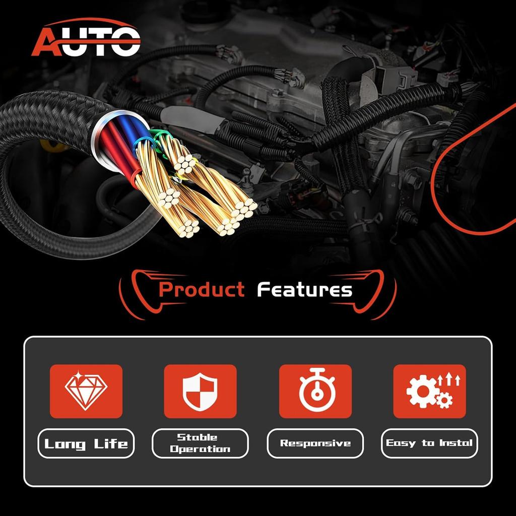 Gen 3 LS Knock Sensor Extension Relocation Harness 41'' Compatible With LS1 LS6 LQ4 LQ9 LM7 L59 LR4 L33