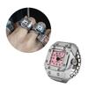 Fashion Roman Rings Vintage Watch Finger Ring Novelty Square Dial Quartz Watch Rings Jewelry Gift Women Men Couple Ring