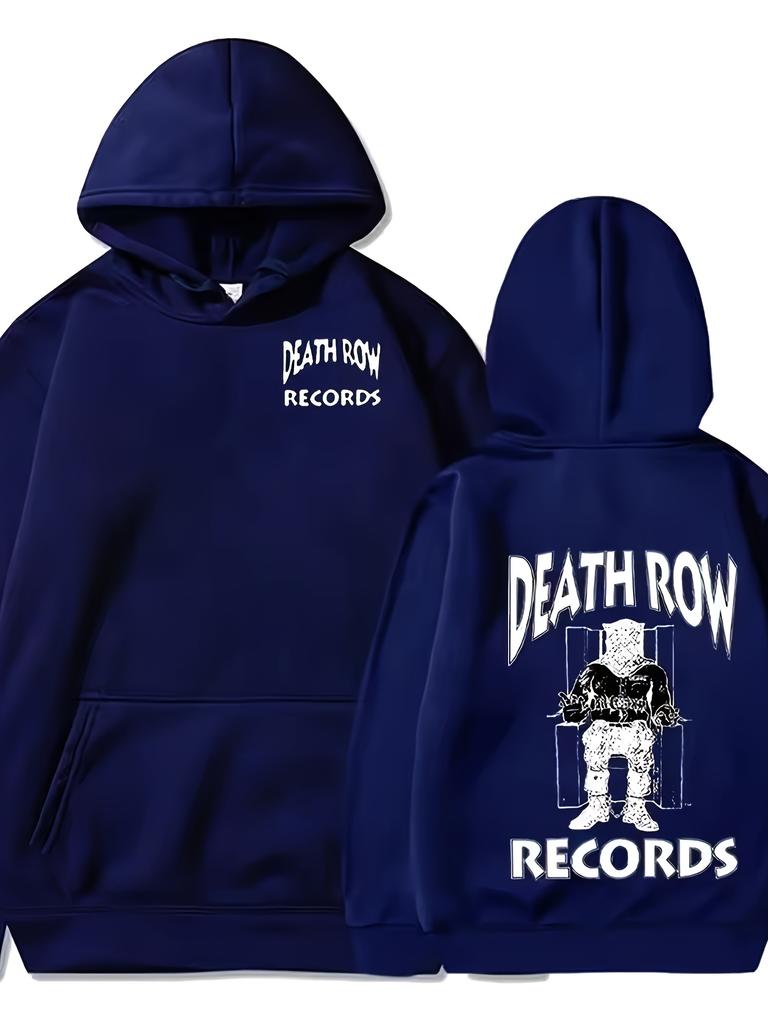 Men'S Black Casual Long Sleeve Pullover with Graphic Print Loose Fit Polyeste Fall Winter Hoodie Graphic Hoodie Polyester Hoodie