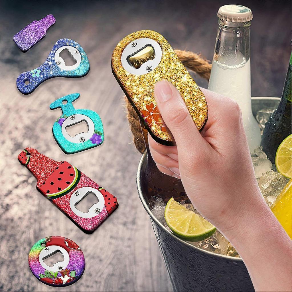 Resin Opener Accessory with 10 Pcs Steel Insert Part Bottle Mold Beer Silicone Casting DIY Epoxy Corkscrew Kit Set