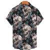 Hawajska Koszula Plażowa Modny Design Męska Koszula z Drukiem 3D Czaszki Retro Codzienna Ubrania Uliczne Męska Letnia Unisex Krótka