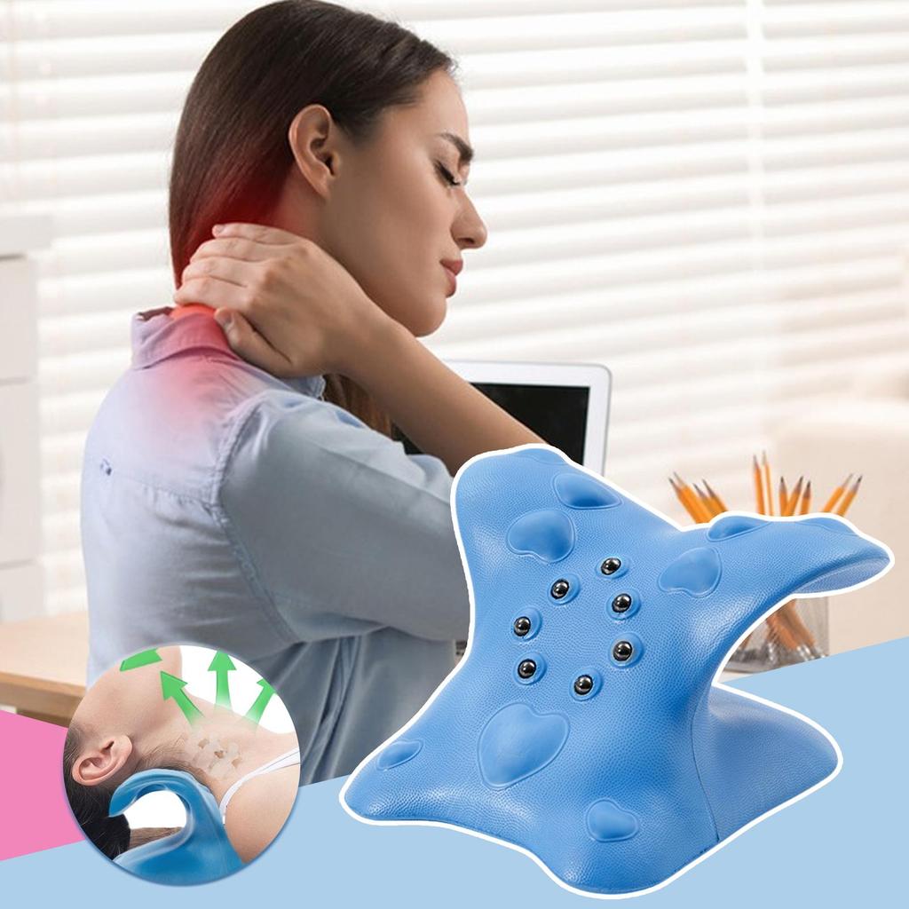 Neck Shoulder Stretcher Relaxer Cervical Chiropractic Traction Device Pillow For Side Back Stomach Sleeper Remedial Pillows