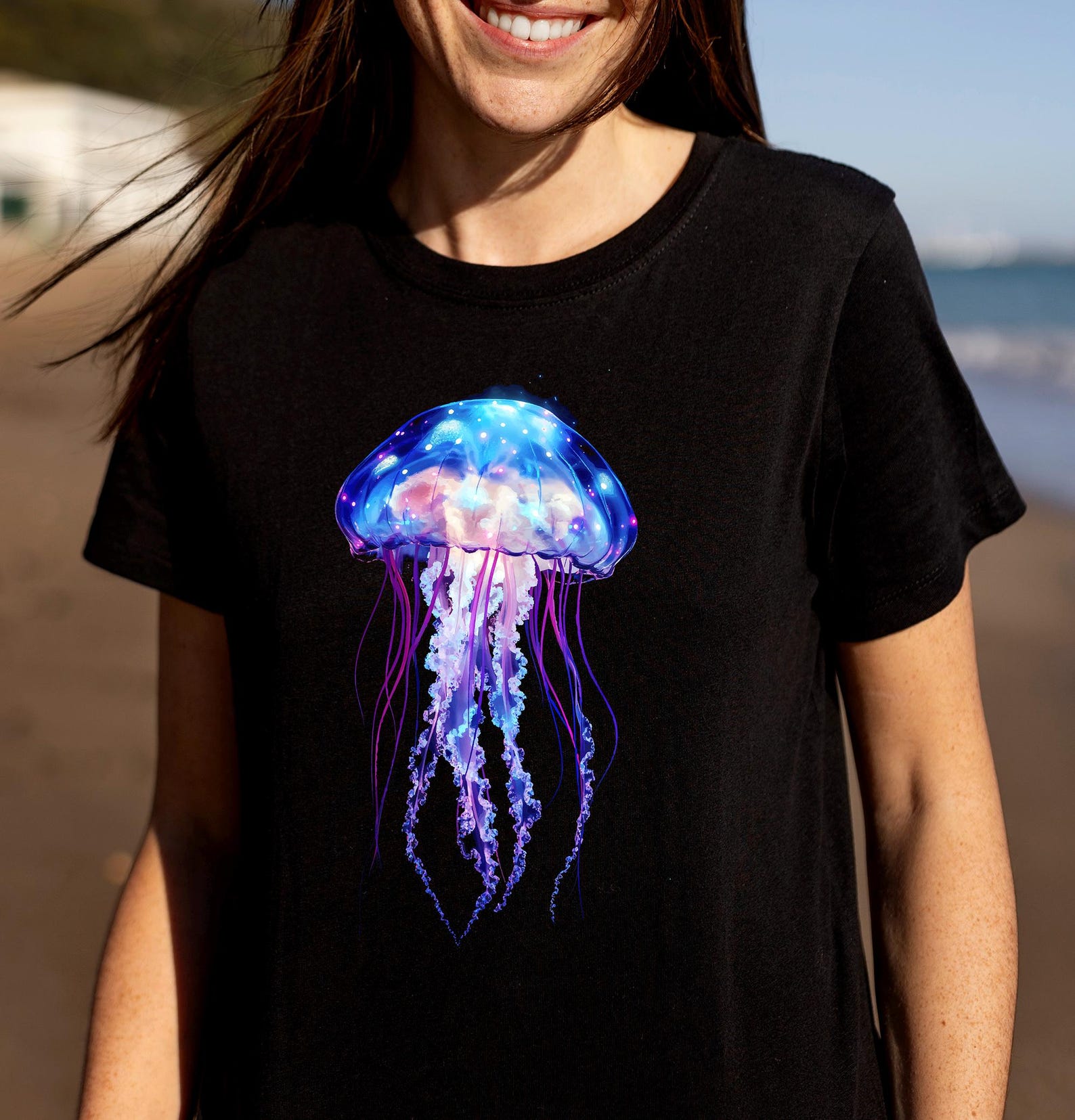 Jellyfish Tee: Underwater Sea Life Graphic T-Shirt S