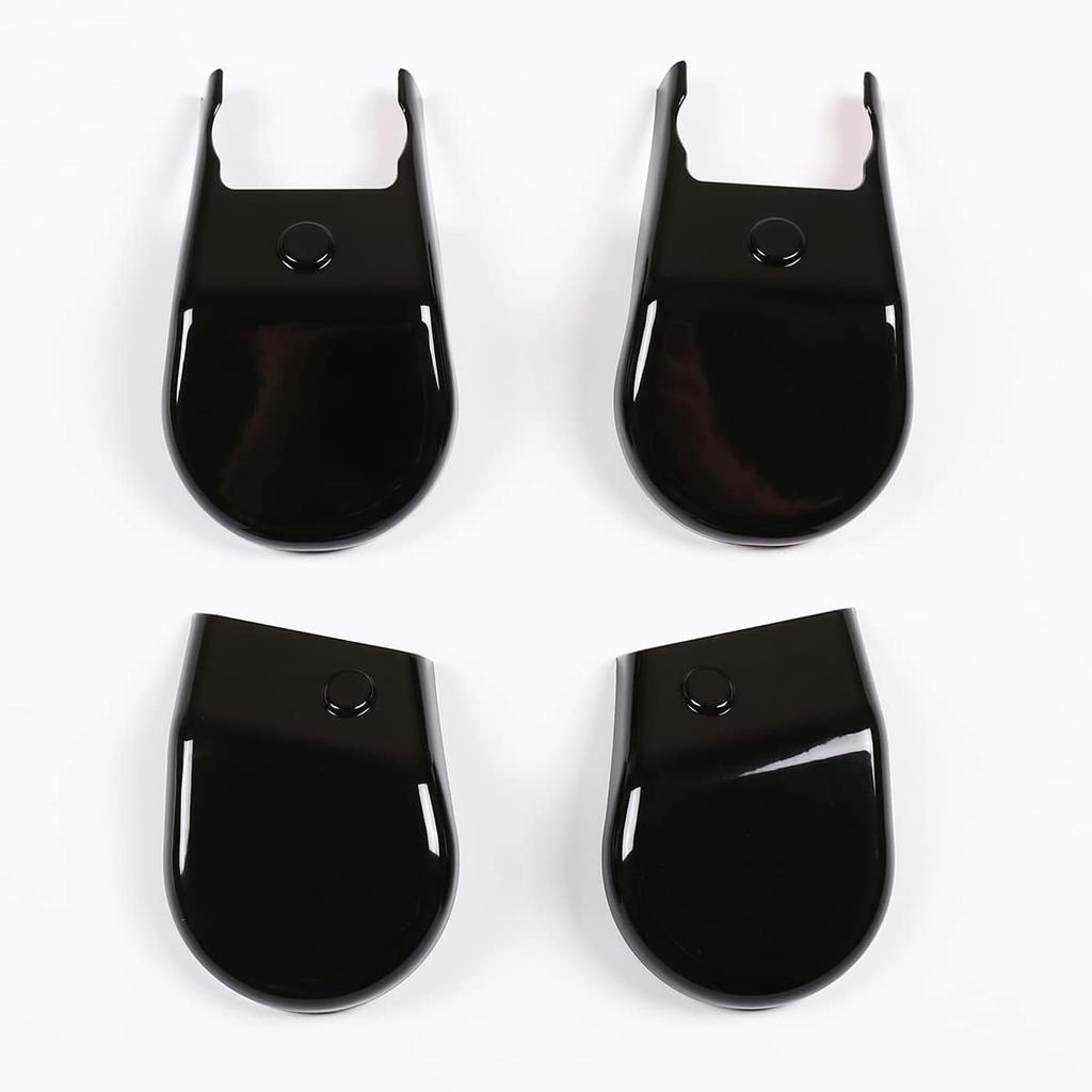Compatible with Toyota Hilux 2015 2016 2017 2018 2019 2020 2021 2022 4PCS Black Anti-dust Seat Bracket Fixing Bolts Cover Trims Accessories (Gloss