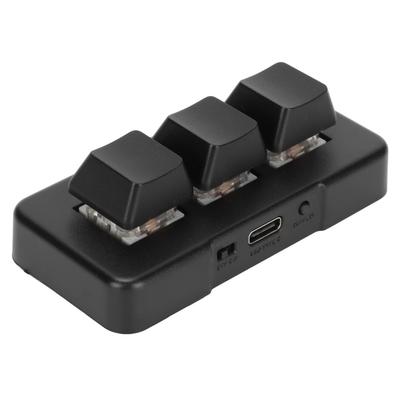 Mechanical USB Mini 3 Key Keyboard RGB Mechanical Gaming 3 Mode DOS Keyboard, Keyboard, Wired/Wireless/BT Connector,