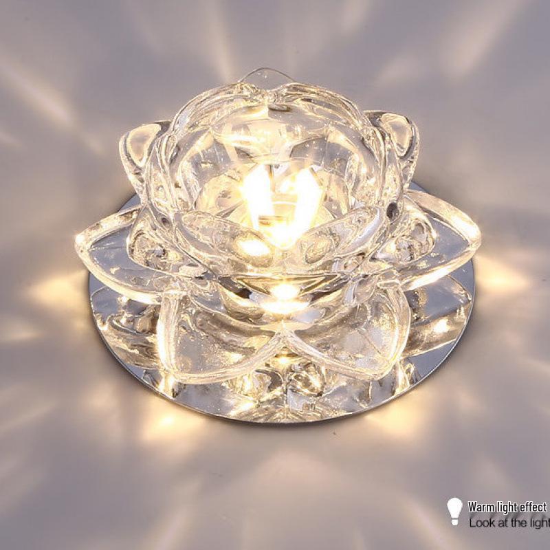 LED Křišťálové Stropní a Zapuštěné Bodové Světlo pro Chodby, Vstupy a Uličky