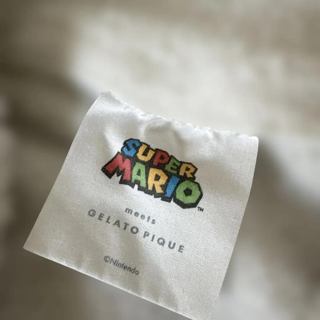 GELATO PIQUE X Super Mario Bros Unisex Cardigan White Long Sleeve Used Good FS