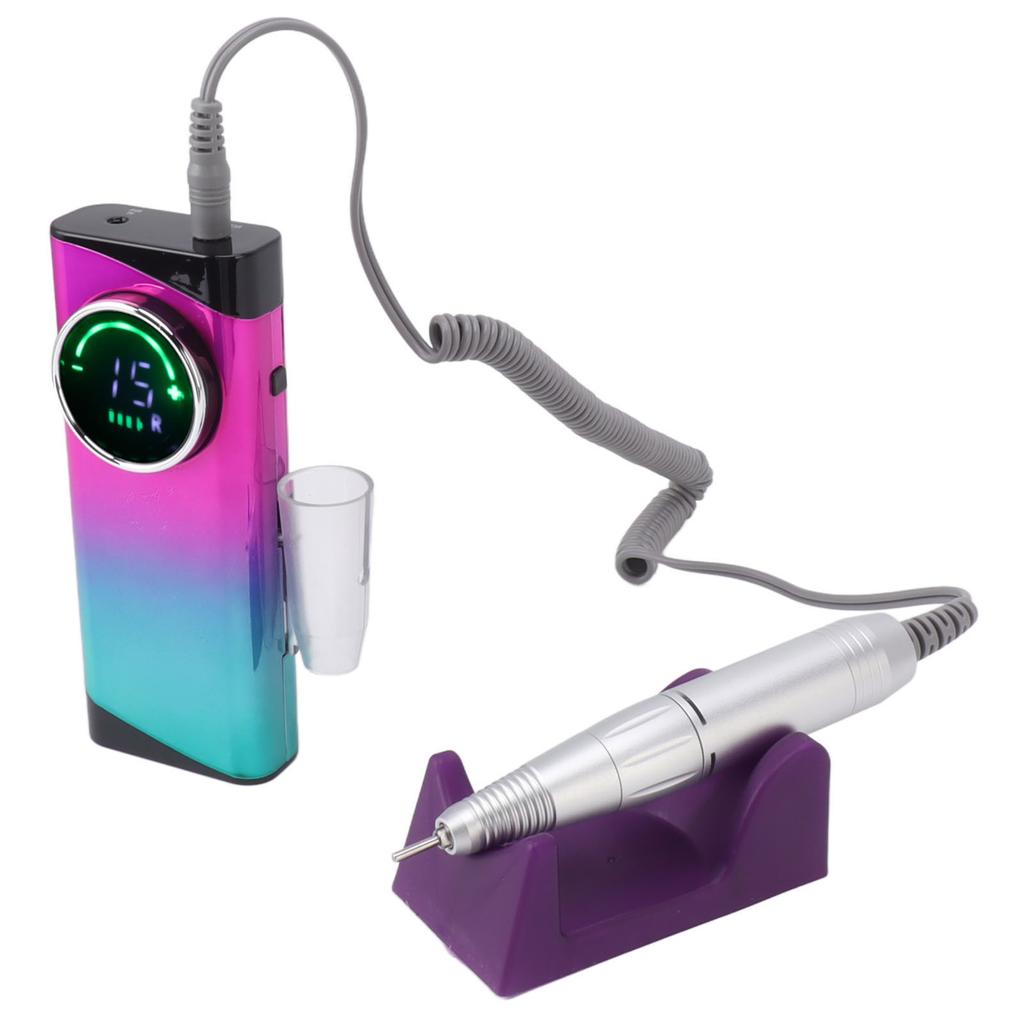 Electric Nail Drill Machine 30000RPM 2600mAh Battery Nail Polishing Machine with 6 Grinding Heads