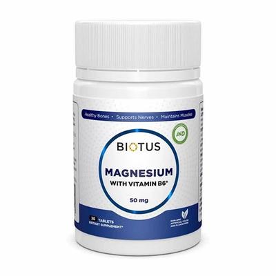 Biotus -Magnesium with Vitamin B6, 50 Mg.,30 Tablets
