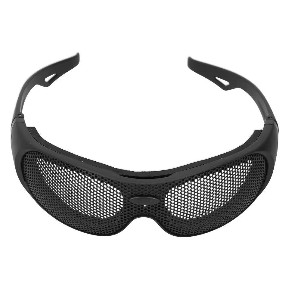 

Safety Glasses UV400 Goggles Resistant Iron Mesh Pattern for Military Fans CS Outdoor Game чорний