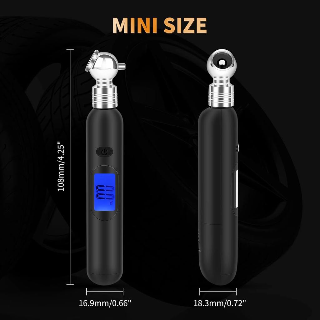 Mini Digital Tire Pressure Gauge 3-99PSI 4 Settings Tire Gauge for Tire Pressure with Backlit LCD for for RV Car Truck Bicycle, Easy and Accurate