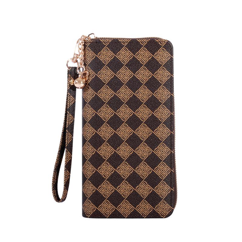 Woman Large Capacity Long Wallet Clutch Bag PU Leather Zipper Purse Card Bag Casual Multifunctional Phone Pouch Coin Purse Female