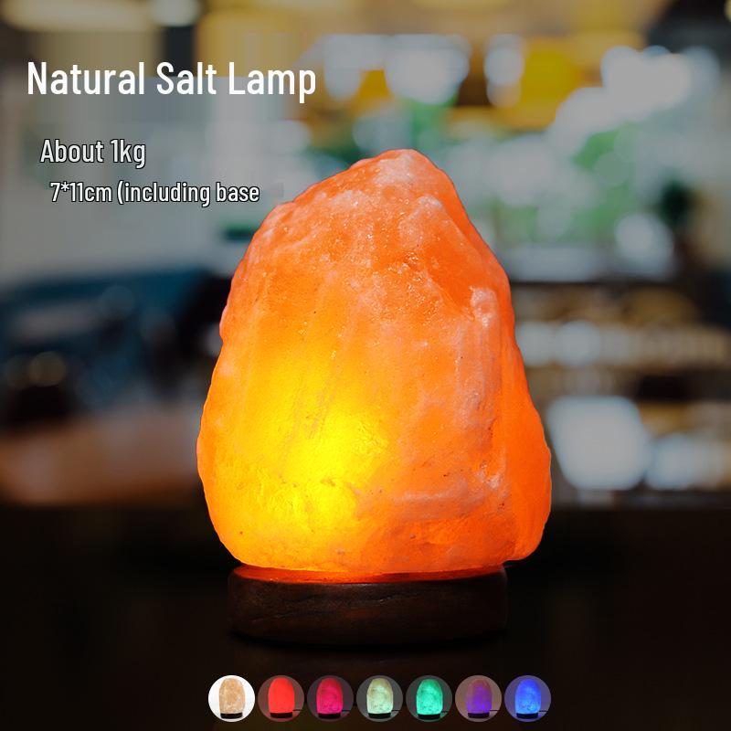 

Himalayan USB LED Salt Lamp: Energy-Saving Night Light for Bedroom Ambiance Multicolor