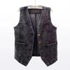 Gilet in Denim Scollo a V Primavera Estate Donna Giacca Corta Senza Maniche Casual Gilet in Jean Monopetto Donna