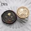 Metal Seal Heads for Scrapbooking Wax Sealing Copper Stamp Head, with Detailed Relief Texture, Round DIY Crafting Shaped Durable Brass Wedding