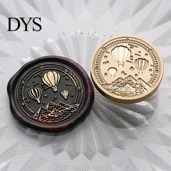 Metal Seal Heads for Scrapbooking Wax Sealing Copper Stamp Head, with Detailed Relief Texture, Round DIY Crafting Shaped Durable Brass Wedding