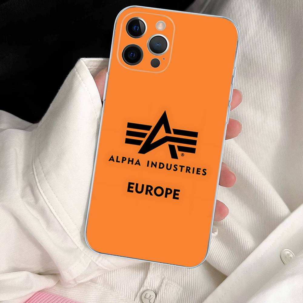 Jacket Alpha Industries Phone Case For IPhone 17 16 15 Plus 14 13 Mini 12 11 Pro Max Soft Shell Cover
