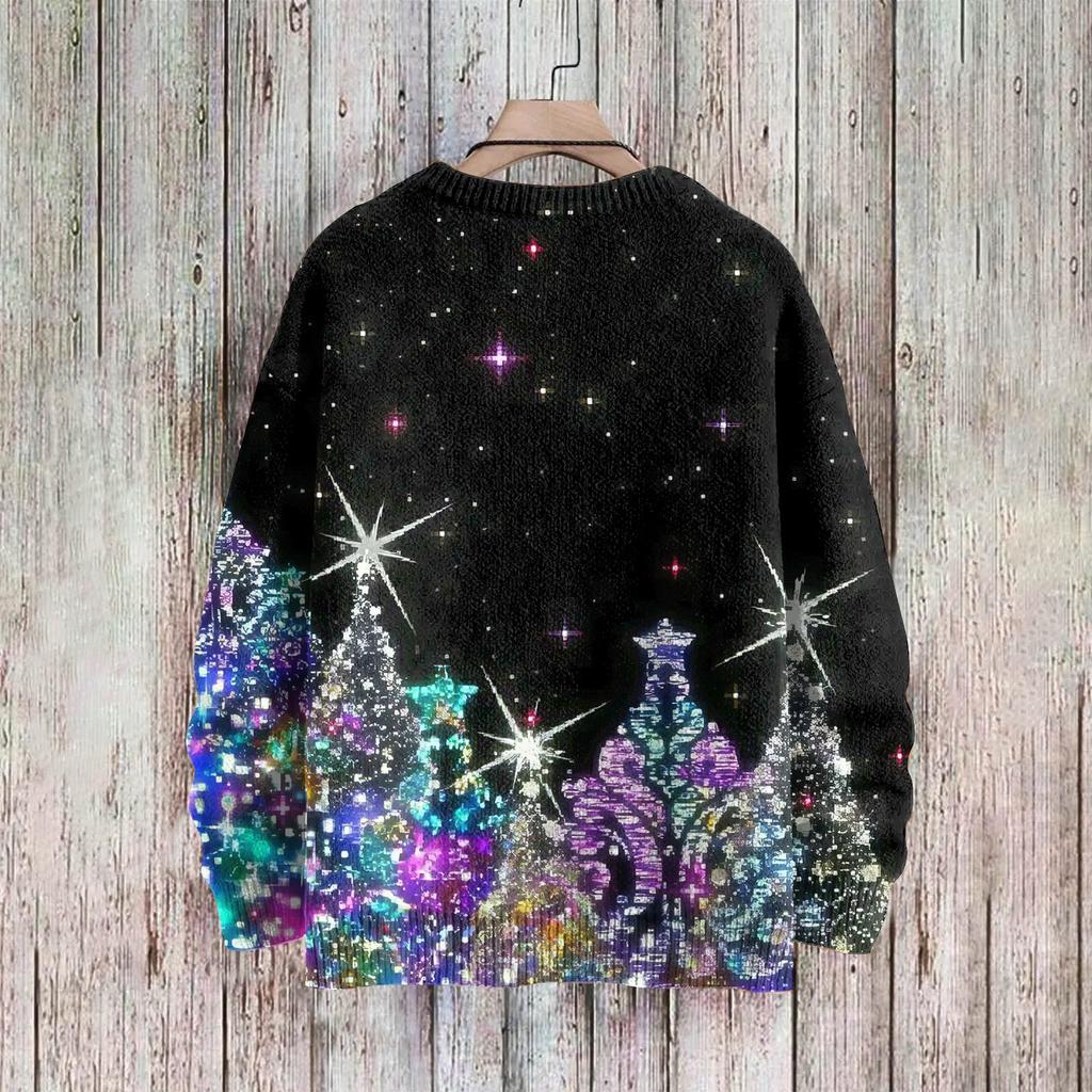 Weihnachts-Sweatshirts für Damen, Strickpullover, süßes Hemd, Herbst, Rundhalsausschnitt, Pullover, Tops