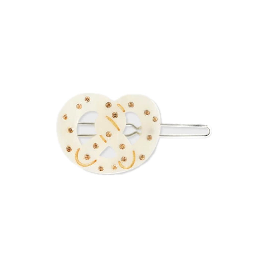 socks appeal hair pin pretzel cream