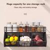 Carbon Steel Kitchen Storage Rack Wall Mounted Spice Storage Shelf Garlic Onion Rack  Kitchen Use