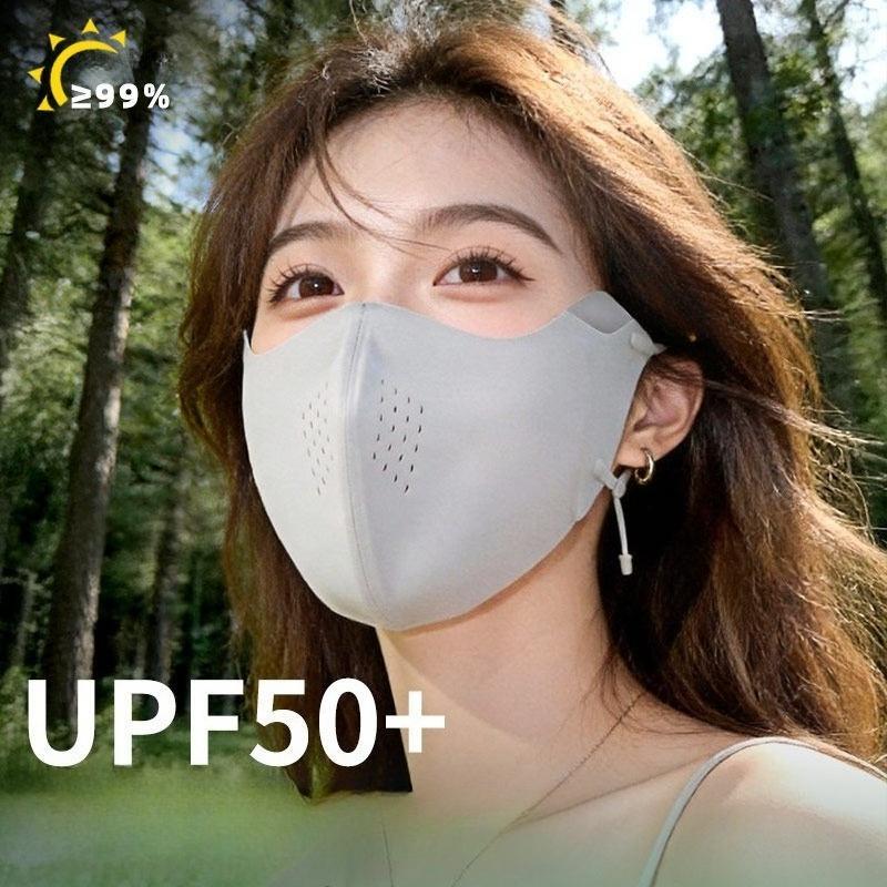 New Cooling Mask for Women Ice Silk Driving Summer Face Cover Lightweight Washable Breathable Cycling Ice Silk Shopping Sun Mask