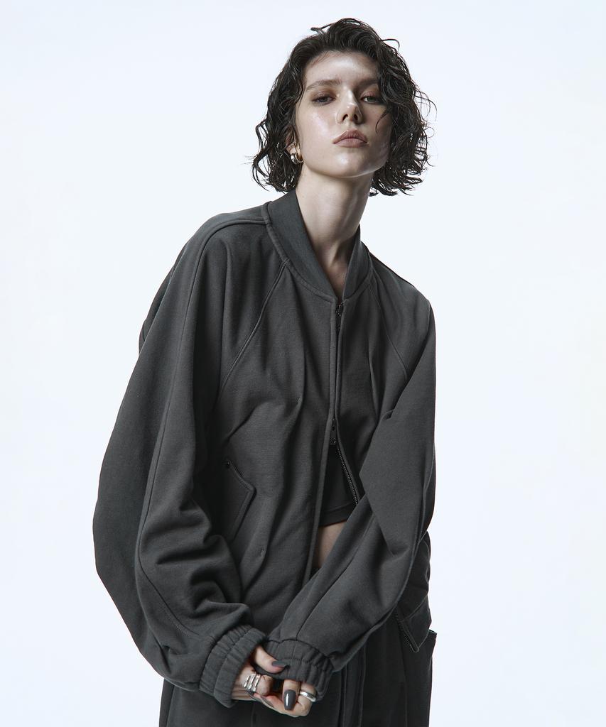 Treemingbird Bar-Tack Set-Up Sweat Jumper [ Charcoal ]