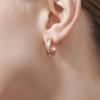 GEIGER Jewelry 14K GF Simple Square One-Touch Earrings GIGFEE009
